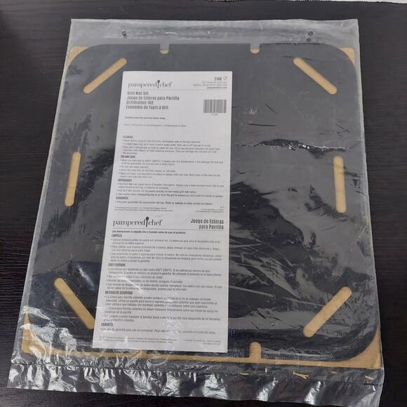 Pampered Chef Grill Mat Set 2146 NEW SEALED Dishwasher Safe Heat To 500 Degrees - Picture 1 of 3